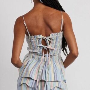 Damson Madder Hope Shirred Cami Pastel Multi Stripe